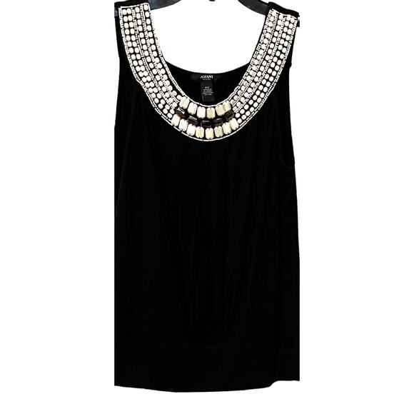 ALFANI SLEVELESS ROUND NECK BLOUSE, WOMENS, P/S, PULL-OVER, RHINESTONES/JEWELS - Picture 15 of 15